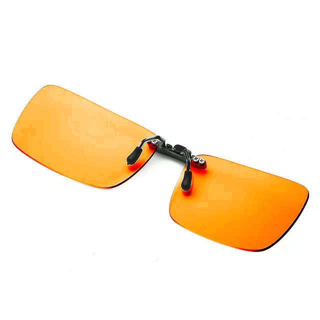 Clip on Blue Blocking Glasses Amber Lens BlockBlueLight