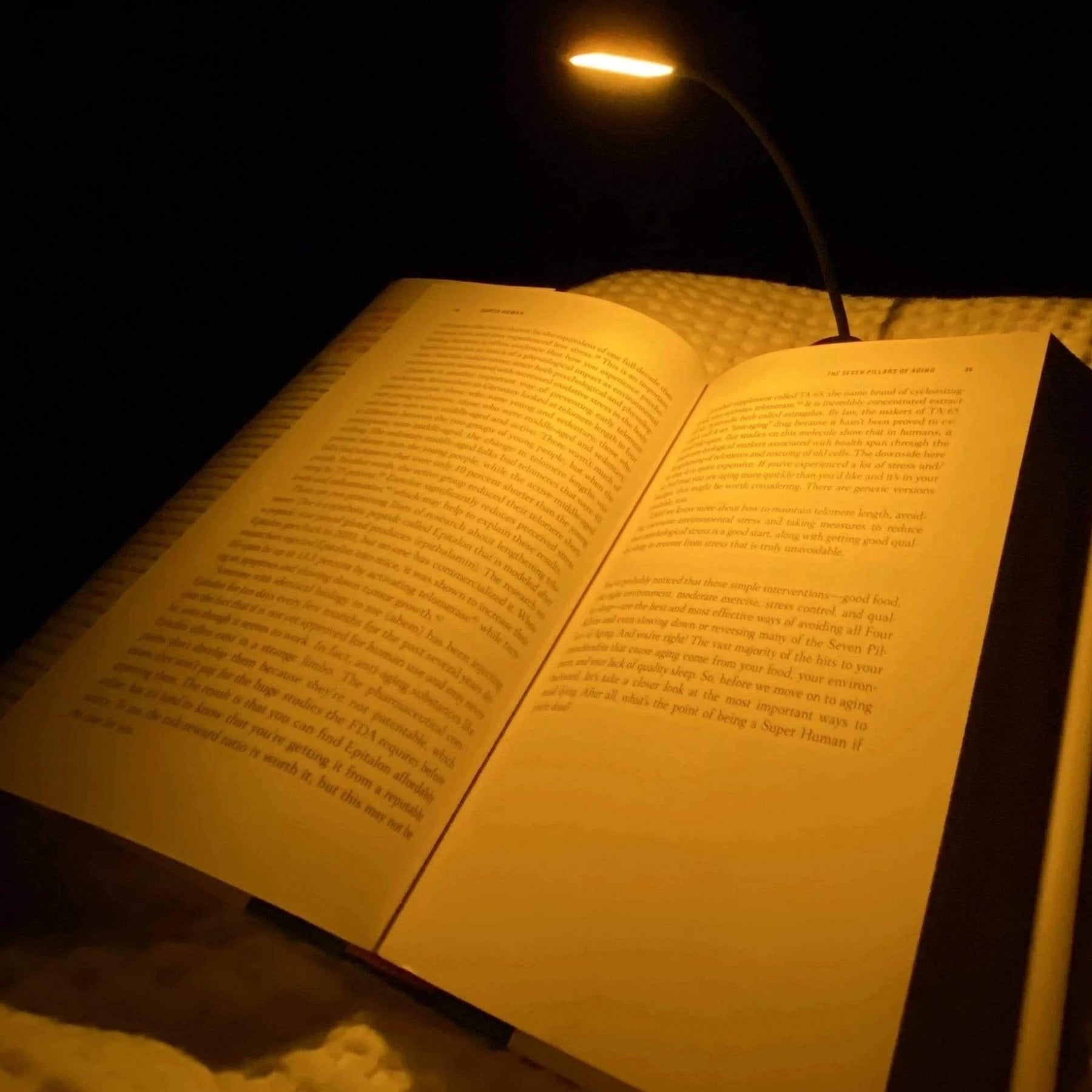 NoBlue Amber Book Light