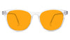 SunDown Billie Blue Blocking Glasses - Crystal - Readers