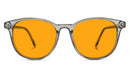 BlockBlueLight Blue Light Blocking Glasses - Amber Lens SunDown Billie Blue Blocking Glasses-Pearl Grey