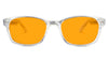 SunDown Wayfarer Blue Blocking Glasses - Crystal - Readers