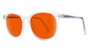 BlockBlueLight Blue Light Blocking Glasses - Red Lens NightFall Billie Blue Blocking Glasses - Crystal