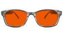 BlockBlueLight Blue Light Blocking Glasses - Red Lens NightFall Wayfarer Blue Blocking Glasses - Pearl Grey