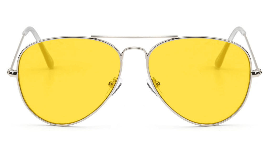 BlockBlueLight Blue Light Filter Glasses - Yellow Lens DayMax Aviator Glasses