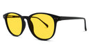 BlockBlueLight Blue Light Filter Glasses - Yellow Lens DayMax Billie Glasses - Black