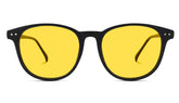 BlockBlueLight Blue Light Filter Glasses - Yellow Lens DayMax Billie Glasses - Black