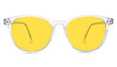 BlockBlueLight Blue Light Filter Glasses - Yellow Lens DayMax Billie Glasses - Crystal