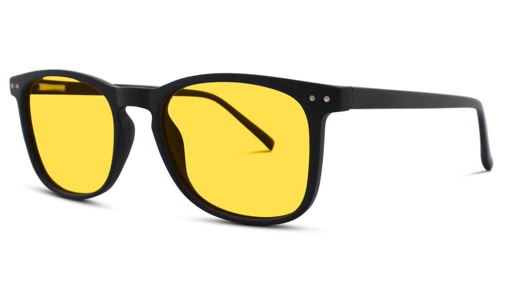 BlockBlueLight Blue Light Filter Glasses - Yellow Lens DayMax Taylor Glasses - Black